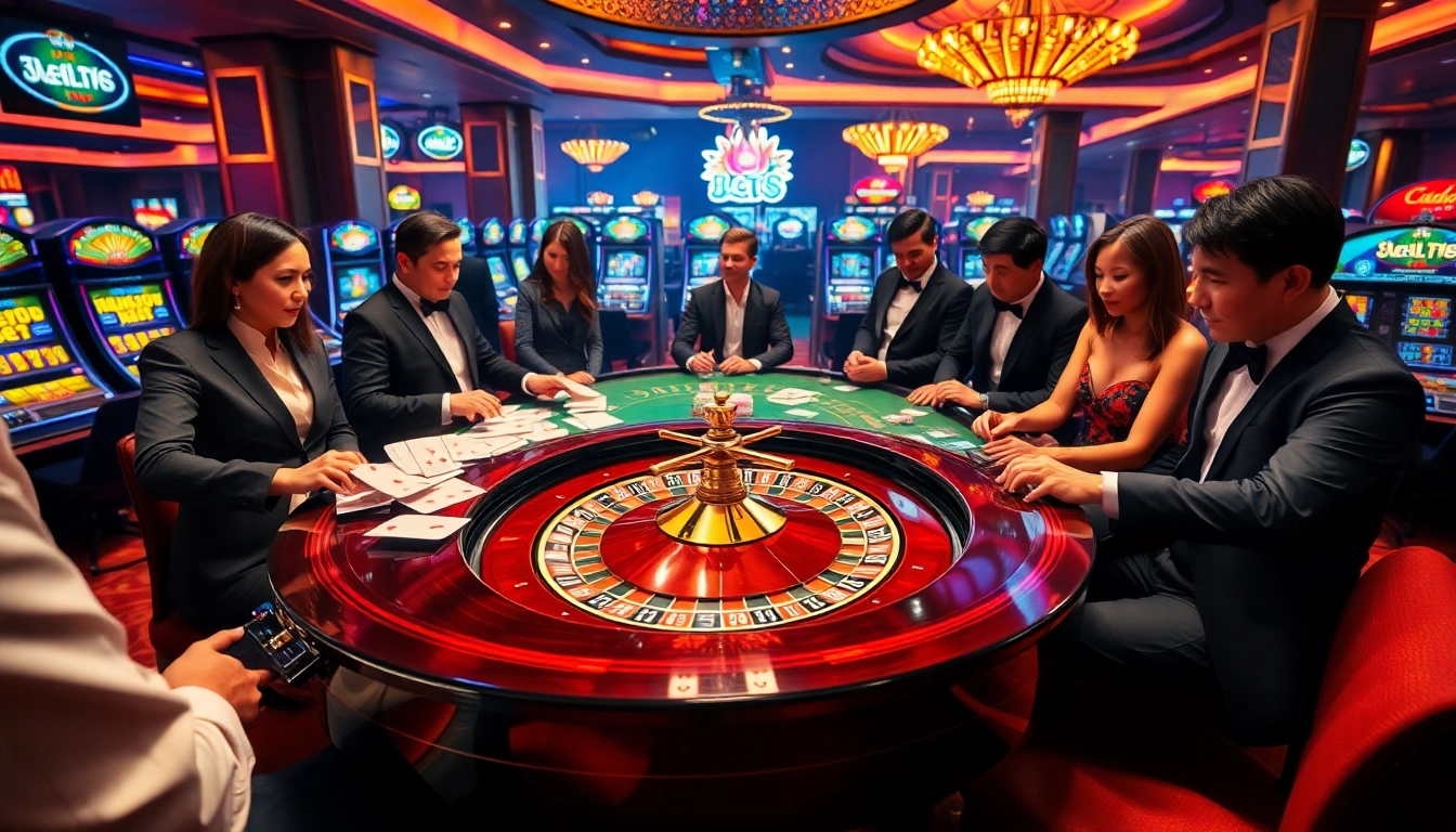 Experience the thrill of nk88 bet with high-stakes action at a luxurious casino table.